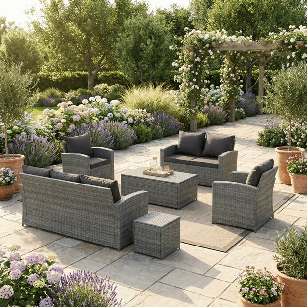 Záhradná zostava Flax (sivá)