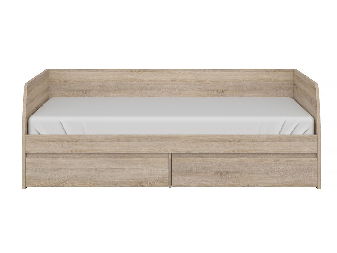 Pat de o persoană 90 cm Noella (Stejar sonoma) (cu somieră)