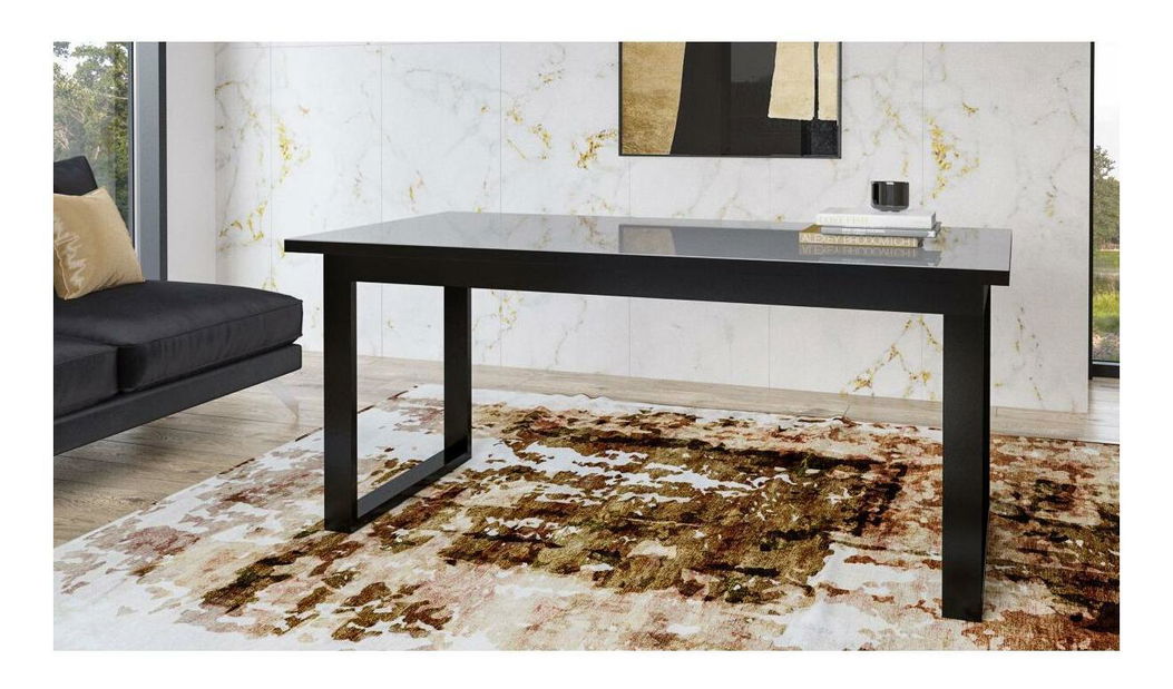 Blagovaonski stol- Henry Typ 92 (siva + sivi visoki sjaj) (za 6 do 8 osoba)