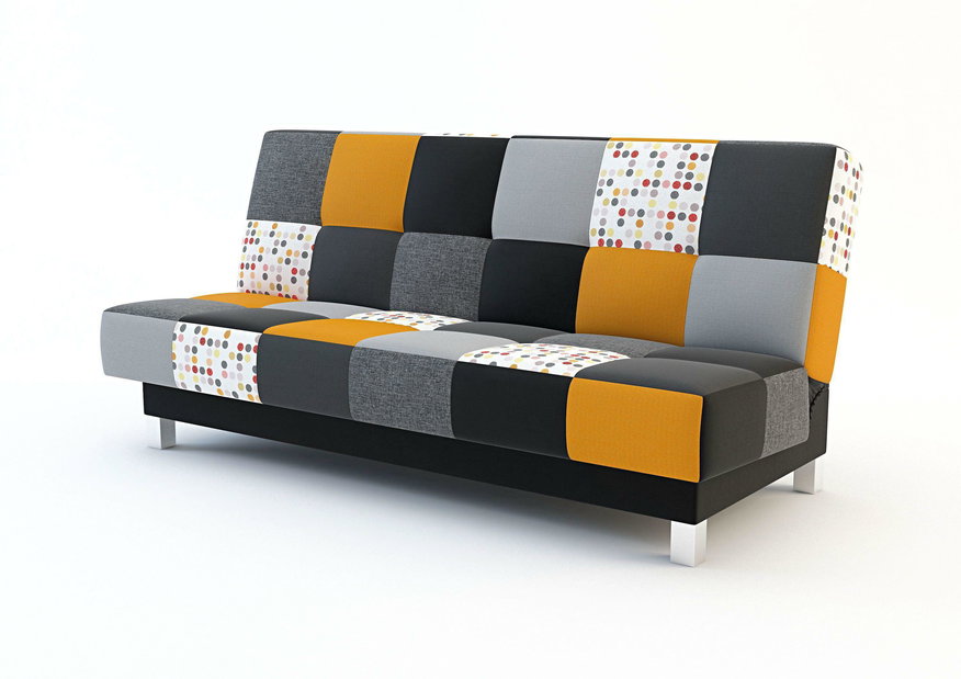 Pohovka trojsedačka Amara (sivá + modrá)