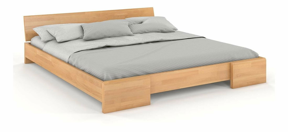 Manželská posteľ 160 cm Naturlig Blomst (buk) (s roštom)