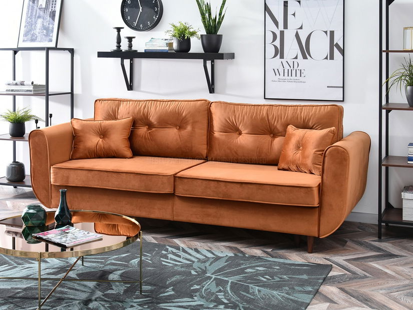 Canapea două locuri Bacteria (cupru + nuc)