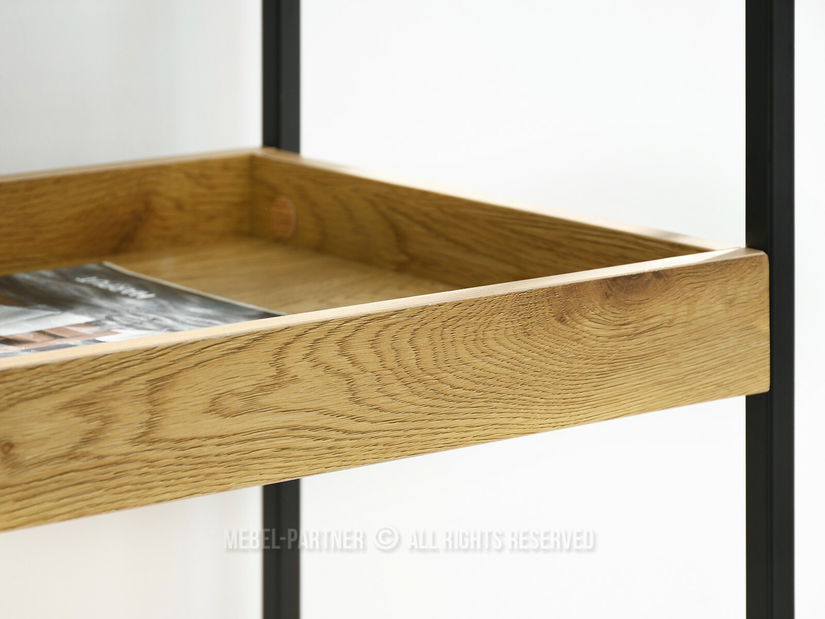 Konzolový stolík Eliash (dub + čierna)