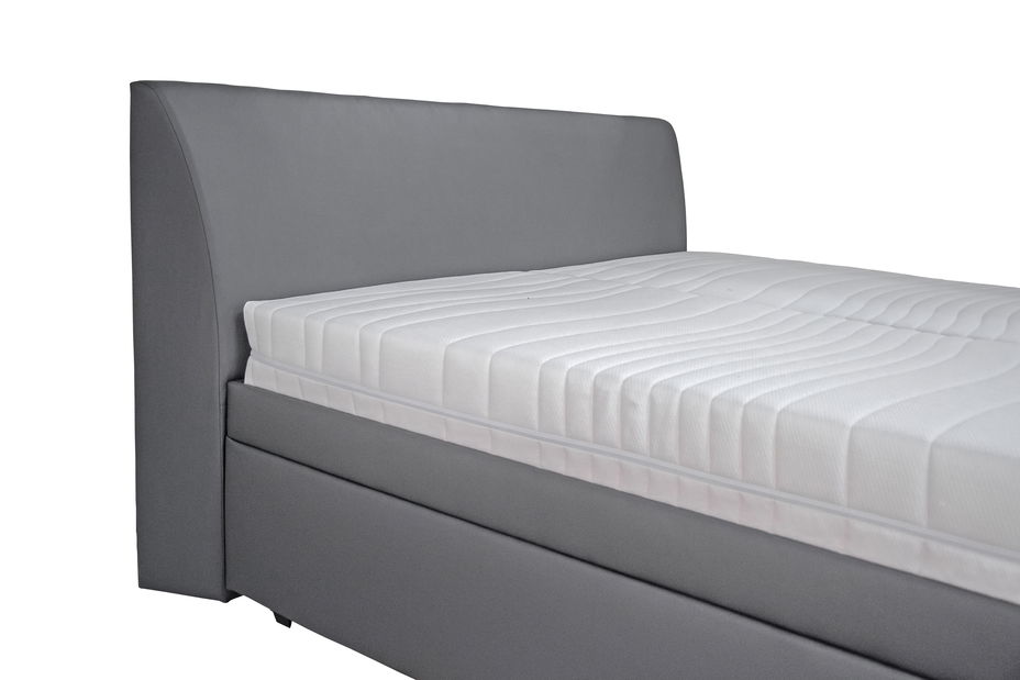 Manželská posteľ 180 cm Blanár Hellen (tmavosivá) (s roštami a matracmi Ivana Plus) *bazár