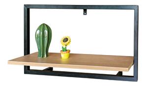 Nástenná polica Parecido 2 (dub + čierna matná)