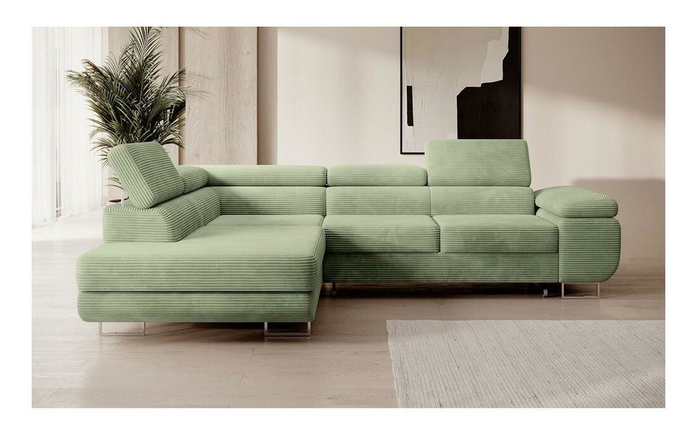 Kutna garnitura Stiletto (L) (morska zelena + srebrna)