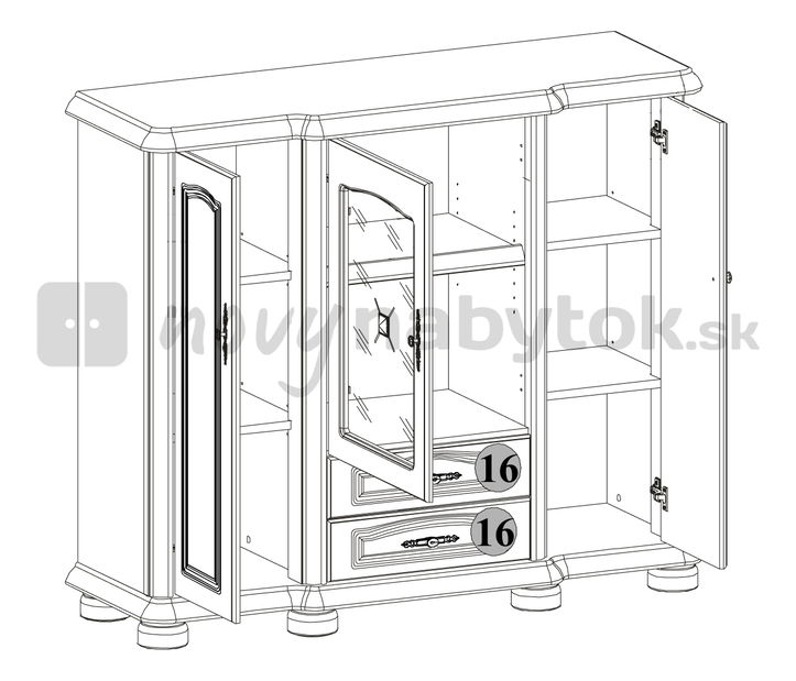 Vitrină Natalia KOM 130