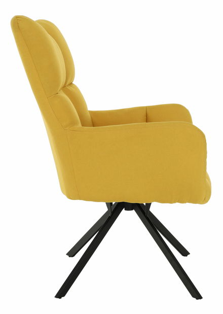 Dizájnos forgó fotel Komand (sárga)