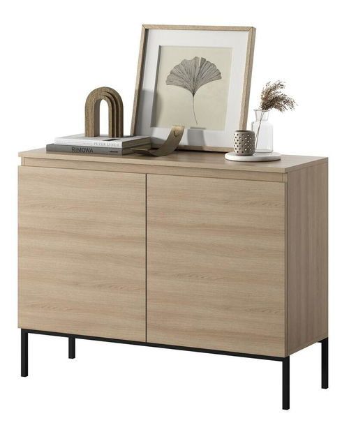 Skrinka Bennasi B2 (dub linberg + čierna)