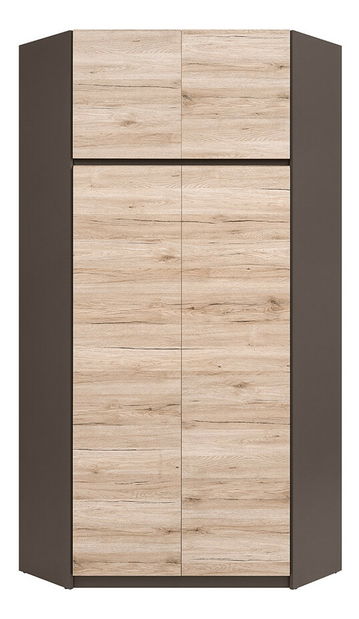 Rohová šatníková skriňa BRW Moden SZFN2D