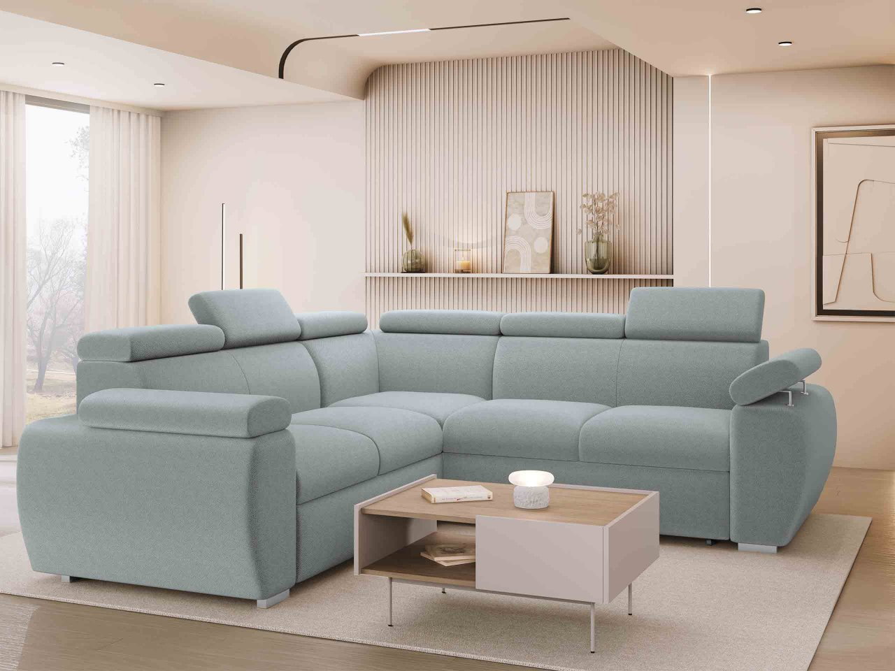 Rohová sedacia súprava Linoria Maxi (sivá)