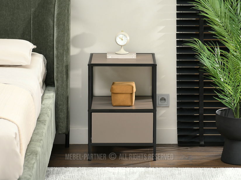 Noptieră Subsidios (bej + negru)