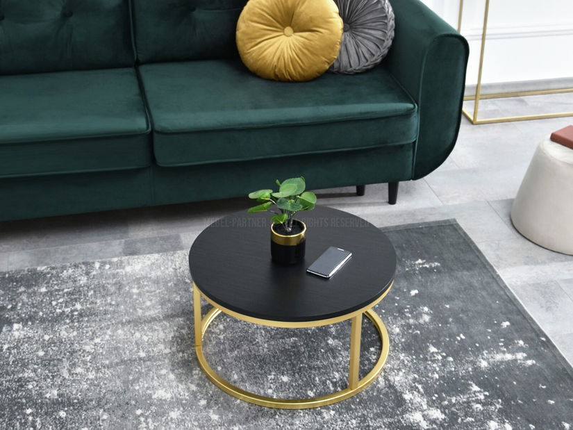 Konferenčný stolík Kolja Stolik S (čierna + zlatá)