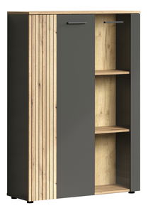 Vitrină Esferas 3 (grafit + stejar evoke) 