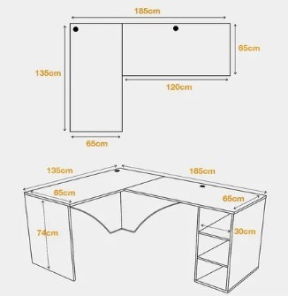 Rohový pc stôl Carbon (čierna) (L) (s RGB osvetlením)