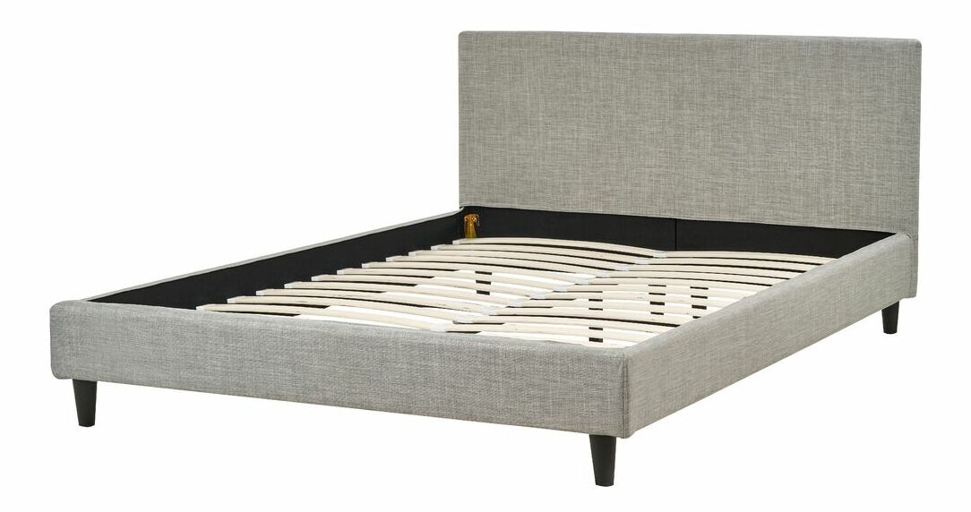 Franciaágy 140 cm Infernus Bonell (világosszürke) (ágyráccsal és matraccal, és tárolóhellyel)