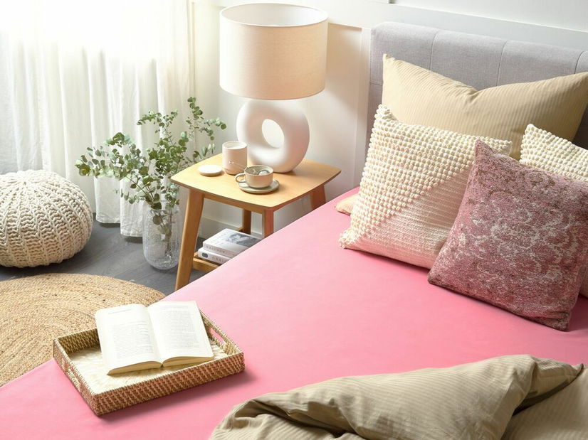 Cearceaf pentru pat 90 x 200 cm Januba (coral)