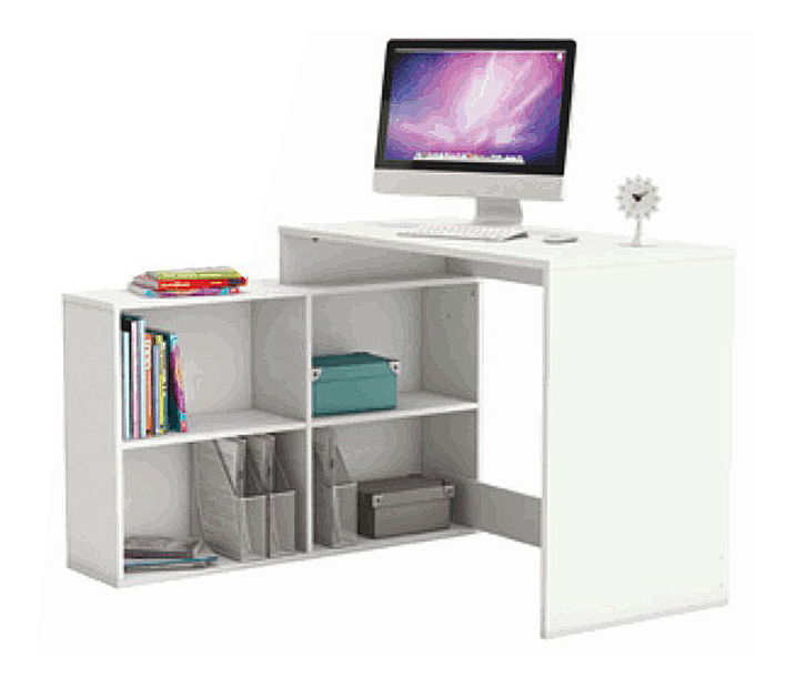 Sarok számítógépasztal Korner fehér