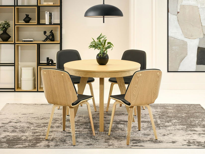 Étkezőszék Vicisitudes (fekete + tölgy)