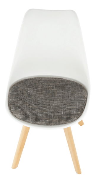 Jedálenská stolička Damiara (biela + hnedá)