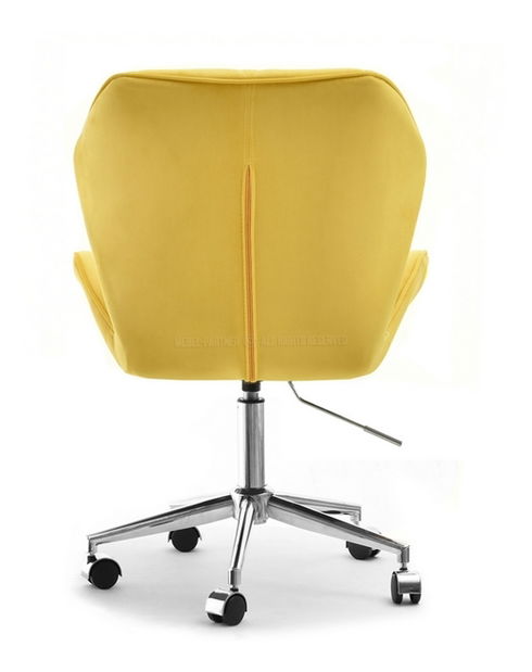 Kreslo Velma M (žltá + chrómová)