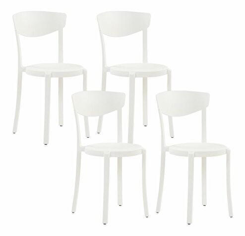 Set 4 ks. jedálenských stoličiek Valerie (biela)