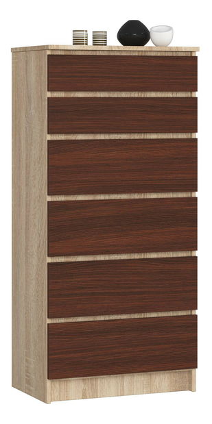 Comodă Kalista III (stejar sonoma + wenge)