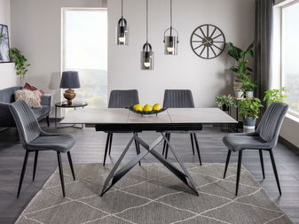 Blagovaonica Wallace 1 (crna + bijeli mramor + siva)