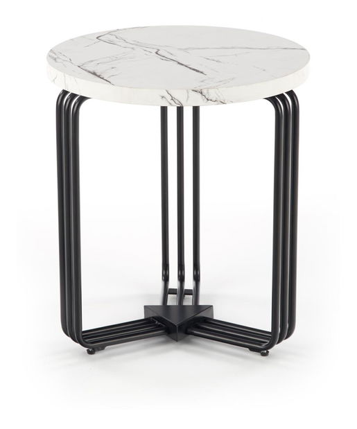 Dohányzóasztal Anecca S (fehér márvány + fekete)