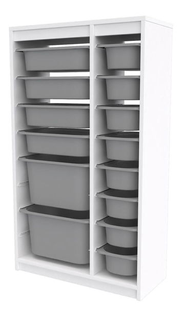 Organizator za igračke Dremonka 6 (siva + bijela)