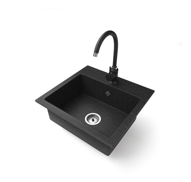 Kuhinjski sudoper Donius (crna + tekstura) (bez otvora za bateriju)