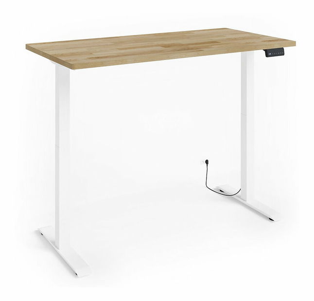 Masă PC electrică Natura 120 (Stejar + alb)