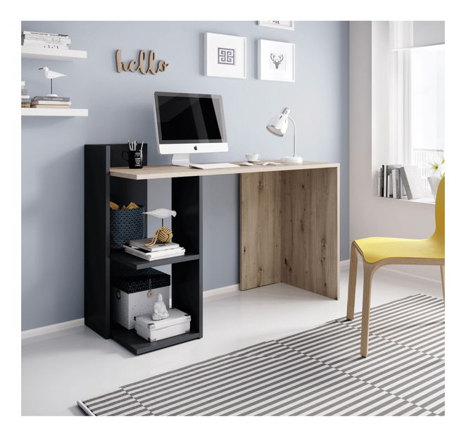 PC stolík Adrean (dub artisan + grafit)