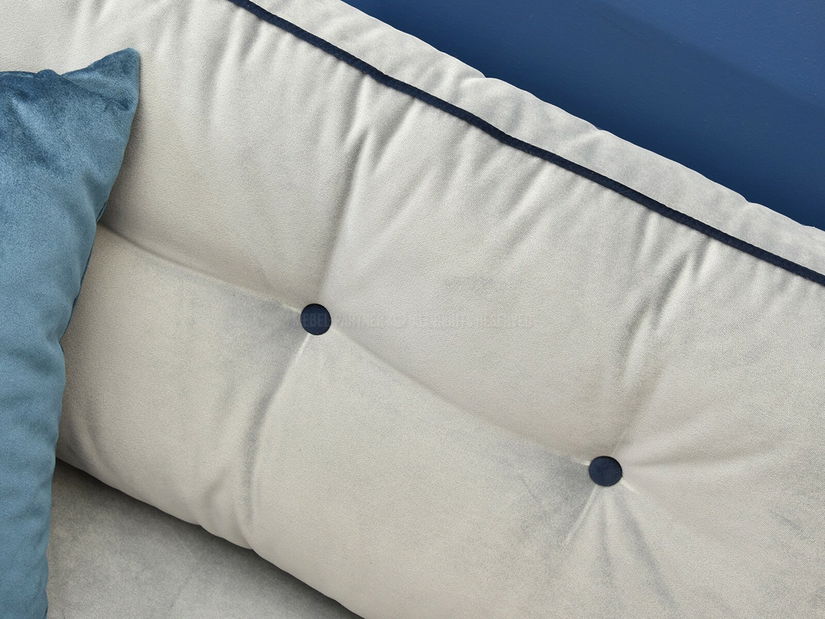 Canapea două locuri Bacteria (albastru + stejar)