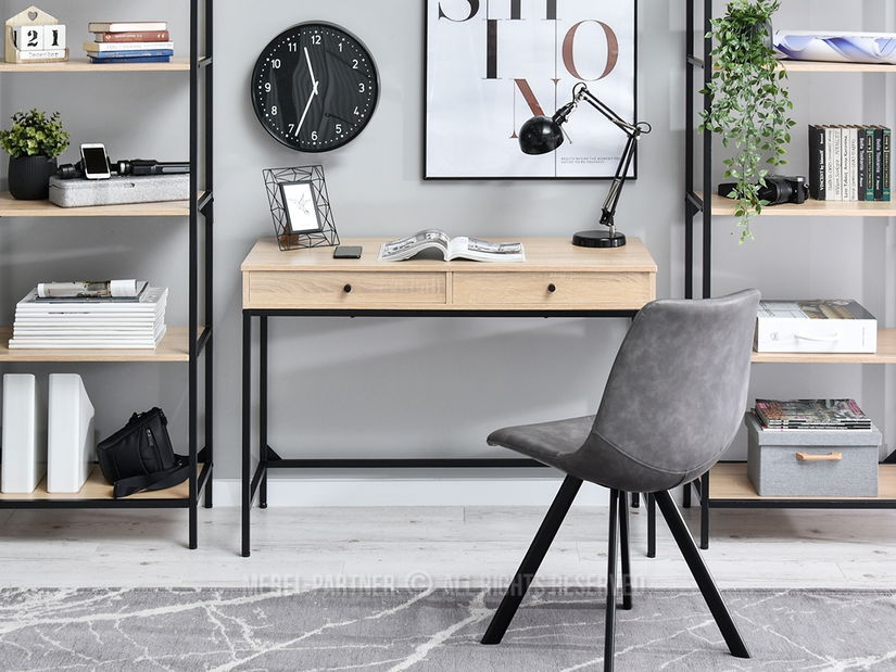 Masă PC Kaplan (stejar + negru)