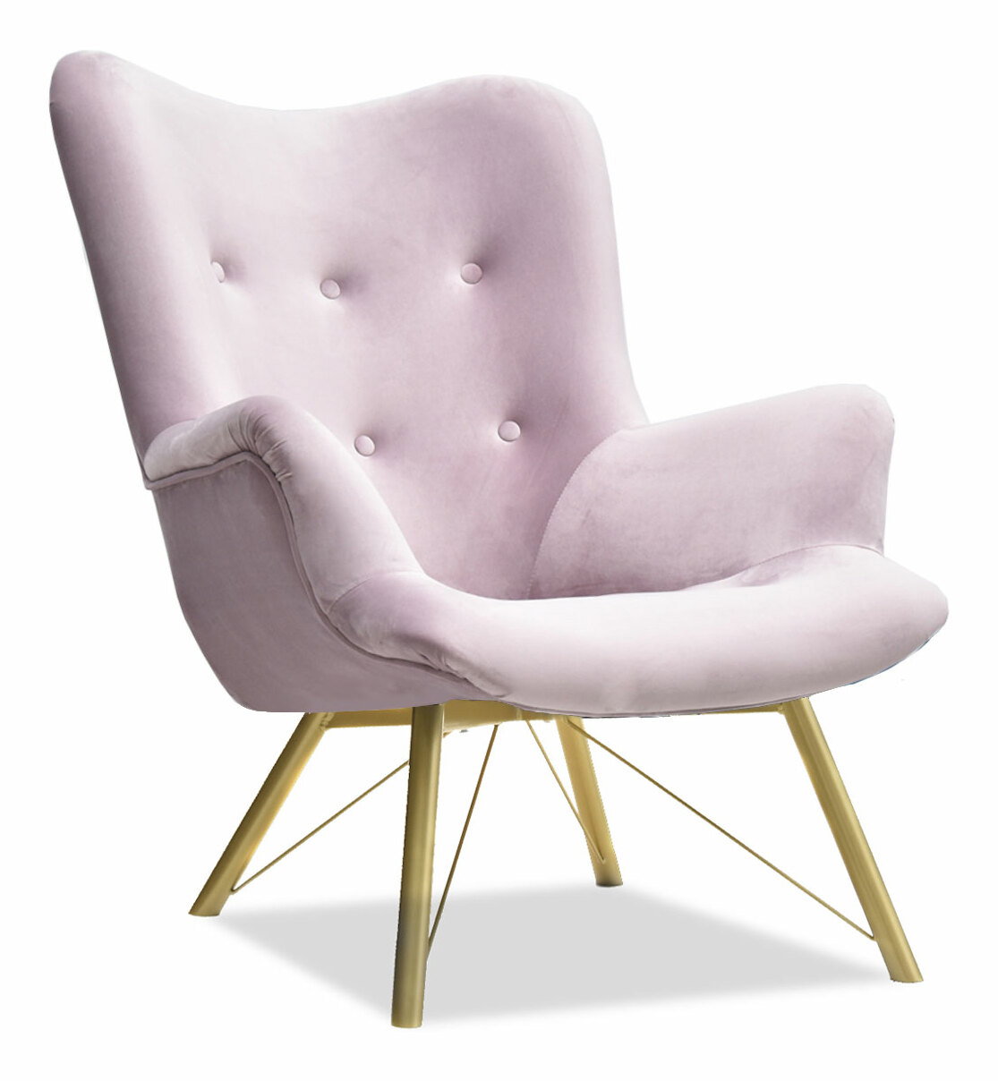 Relaxačné kreslo Dawntawn (svetlofialová + zlatá)