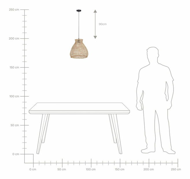 Závesné svietidlo Suhail (béžová) 