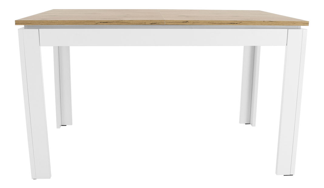 Masă de sufragerie Vilgi (pentru 4 până la 6 persoane) (alb + stejar wotan)