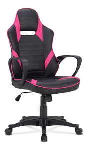 Fotoliu de birou/ gaming Ysnia-Y207-PINK (negru + roz)