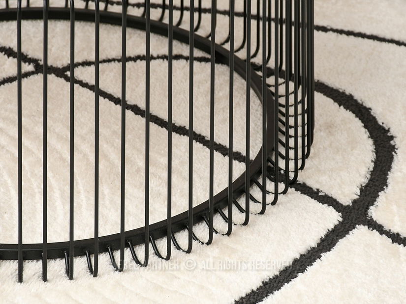 Măsuță de cafea Nils Xl (marmură gri + negru)