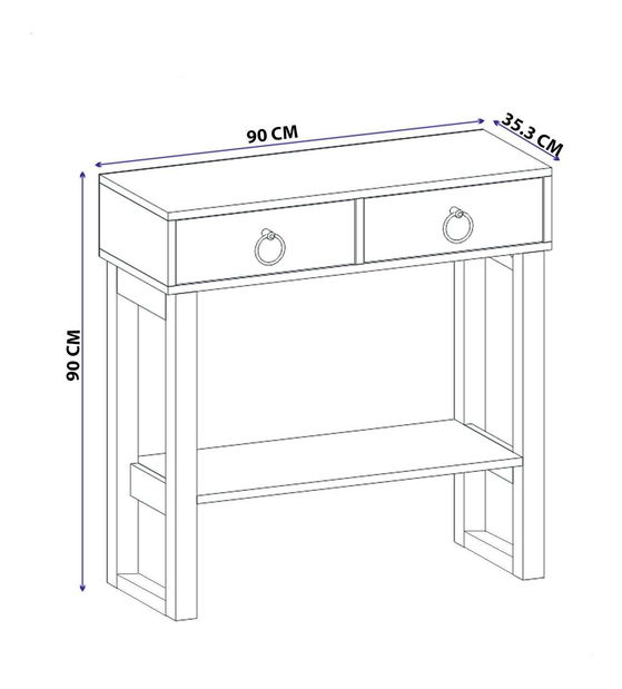 Konzolasztal Lukada (fehér) 