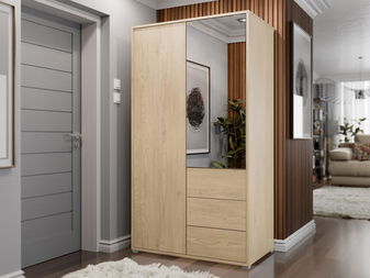 Šatníková skriňa so zrkadlom Alekto 2D3SZ AK13 (dub cremona) *výpredaj