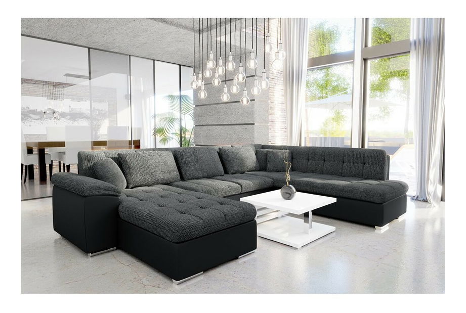 Sarokkanapé U Talina alvási funkcióval (B) (öko-bőr soft 011 + majorka 03)