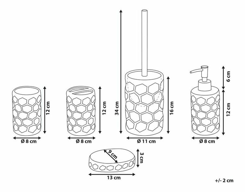 Virágtartó Beliani Barrie (szürke)