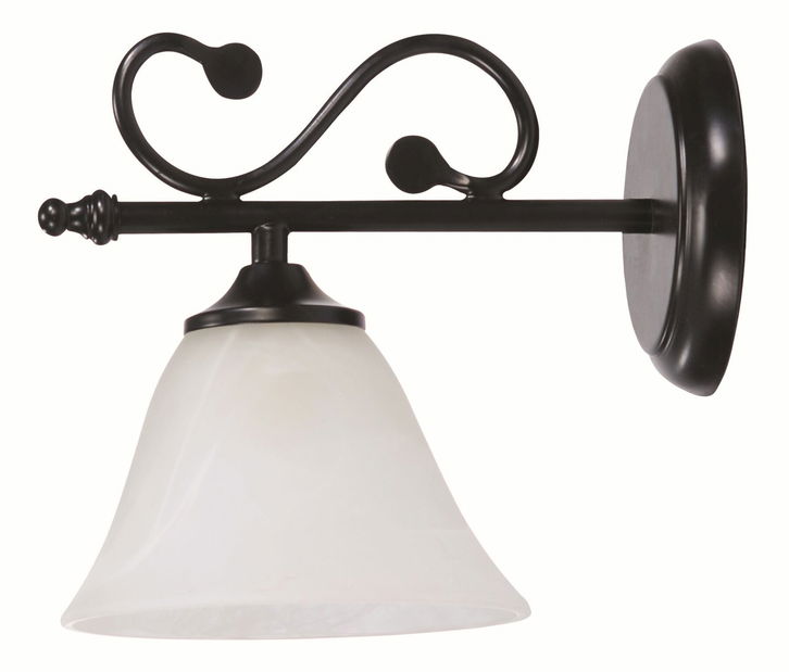 Iluminat de perete Dorothea 7771 (mat negru + sticlă pietroasă)