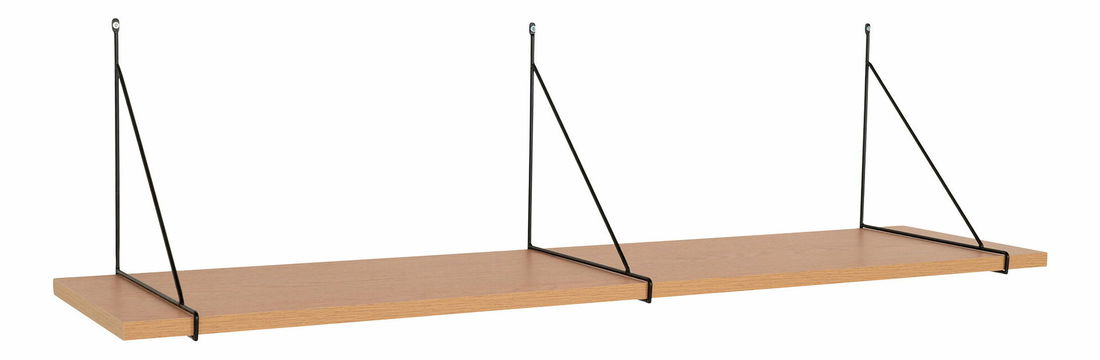 Polička Cialena 2 (prírodná + čierna)