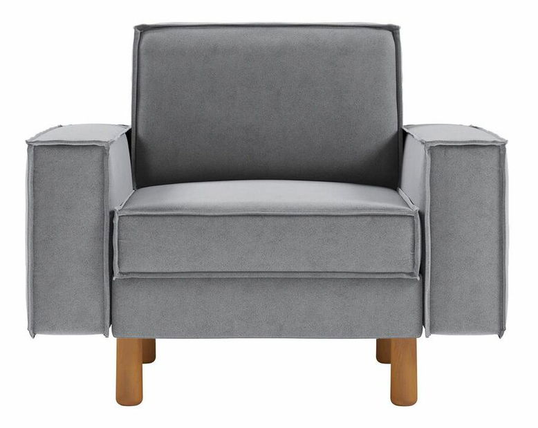 Kreslo Spary 1 (hmlistá sivá + orech)