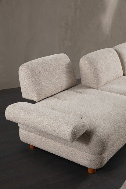 Rohová sedačka Nicel (krémová) (P)