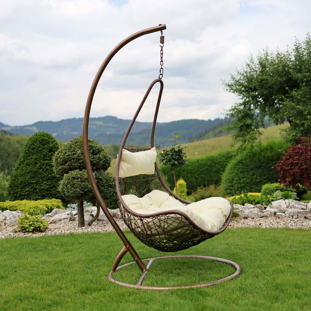 Závesné kreslo Kalono (hnedá)