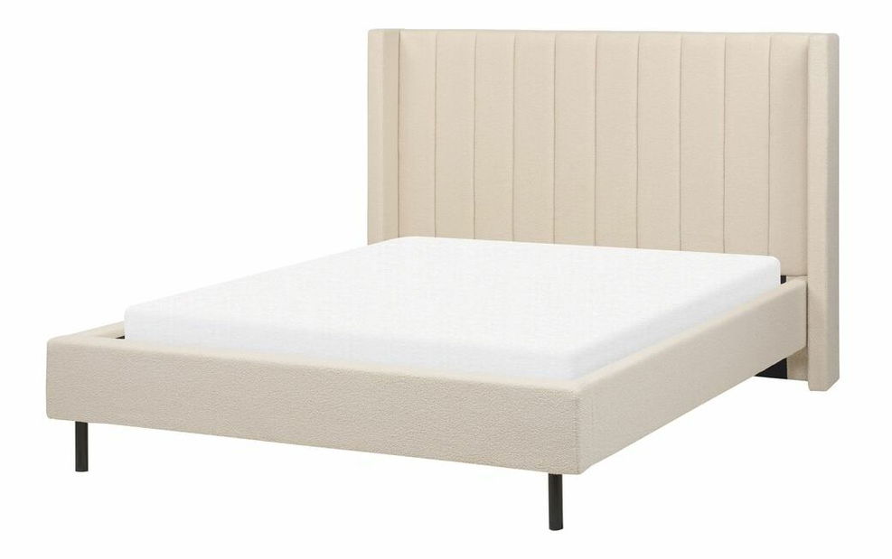 Manželská posteľ 140 cm Vue (béžové buklé) (s roštom)